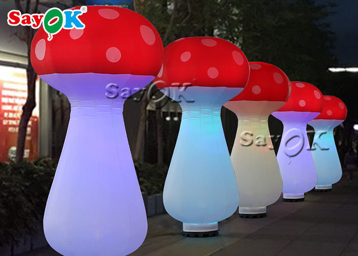 Fungo gonfiabile rosso e bianco della luce 2.5m del LED per il festival di musica
