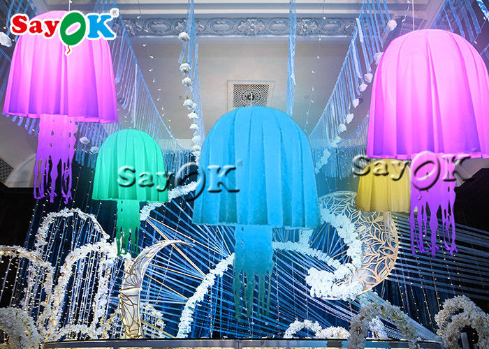 190T meduse principali gonfiabili di colori di nylon del panno 16 per la decorazione del partito