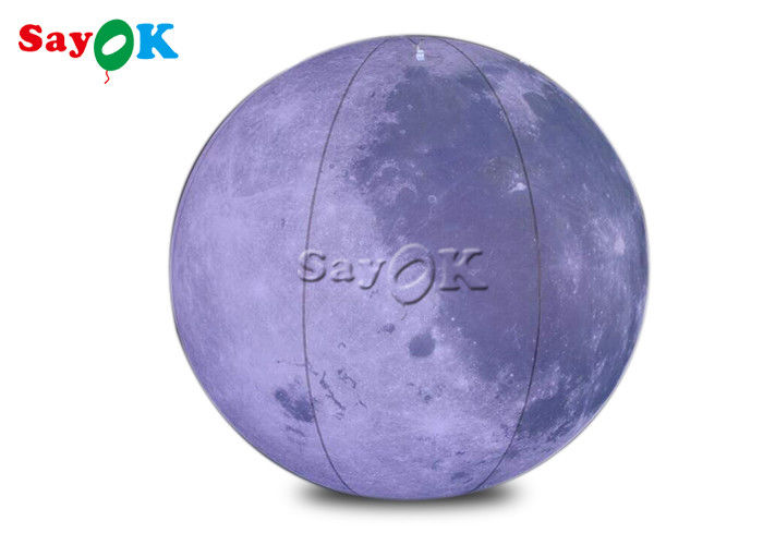 il gigante del PVC 6.6ft di 0.2mm ha condotto il pallone gonfiabile della luce di luna per la decorazione della fase di tema dello spazio