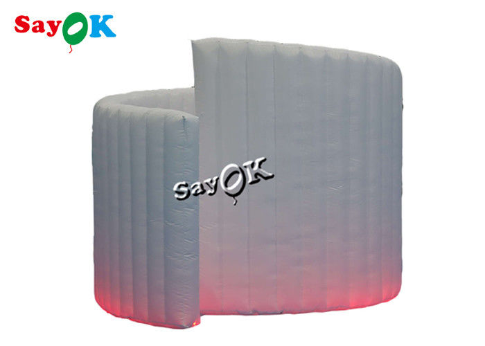 Aeratore interno del partito delle decorazioni 3m di forma della foto della cabina del contesto gonfiabile a spirale bianco 10ft gonfiabile della parete