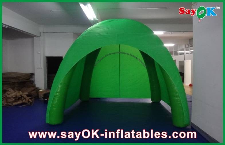 Tenda gonfiabile per prato esposizione di recinto Tenda gonfiabile per aria gigante verde / tenda da campeggio in bambusa in PVC