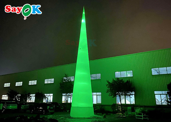 7m 23ft Bianco Led Cono Traffico Gonfiabile Con Colori Che Cambiano Luci