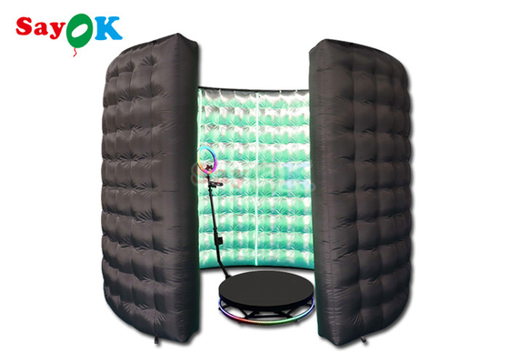 Foto Booth gonfiabile nero su misura Eventi di festa Blow Up Led 360 Photo Booth Inclosure
