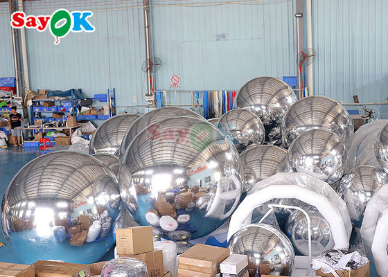 Colorato PVC sfera gonfiabile palla riflettente Decorazione natalizia sfera gonfiabile specchio pubblicità palloncino gonfiabile