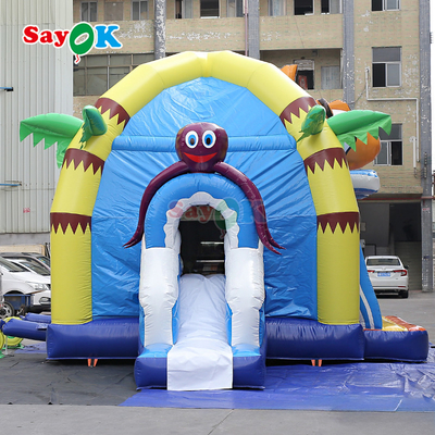Bright Cartoon Inflatable Castle Bounce House per bambini all'interno e all'esterno