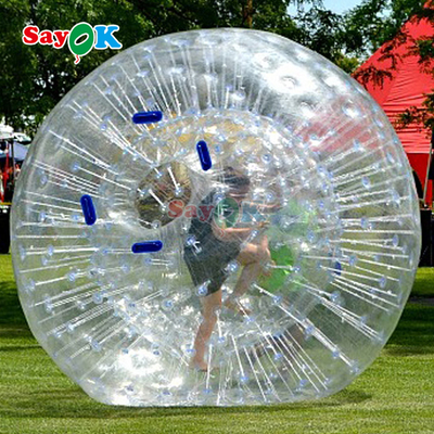 Sayok Pallone galleggiante gonfiabile Aqua Zorbing Ball trasparente PVC cilindro Bollone di bolla d'acqua umana per gioco d'acqua