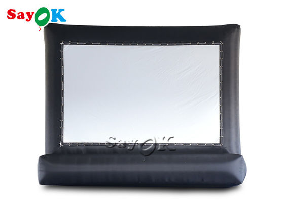 Schermo di film gonfiabile commerciale all'aperto del proiettore del nero all'aperto gonfiabile dello schermo