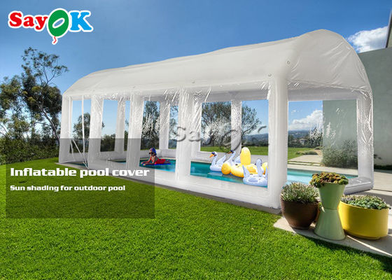Tenda gonfiabile personalizzata per feste piscina Tenda aerea PVC a tenuta stagna Tenda a copertura gonfiabile piscina
