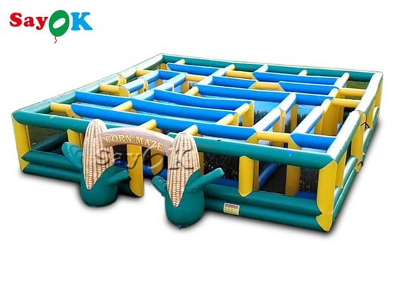 Labirinto gonfiabile verde giallo gonfiabile del cereale di Halloween di sport all'aperto dei giochi di partito