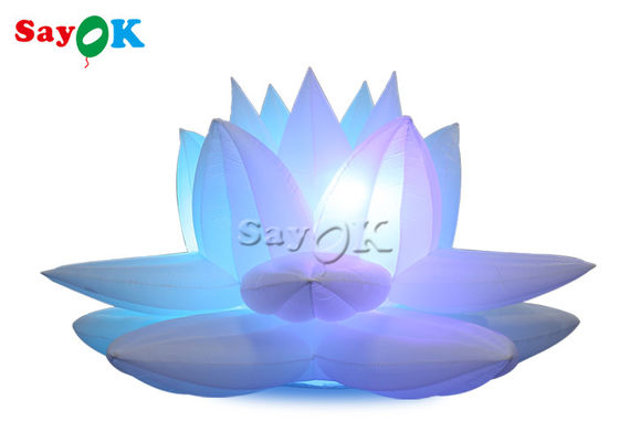 Decorazione 3m Lotus Flower Model With Led gonfiabile del partito