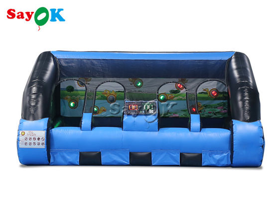 l'automobile 4.5x5x2.6mH modellano il nero gonfiabile del gioco della galleria di fucilazione del sistema di IPS e blu