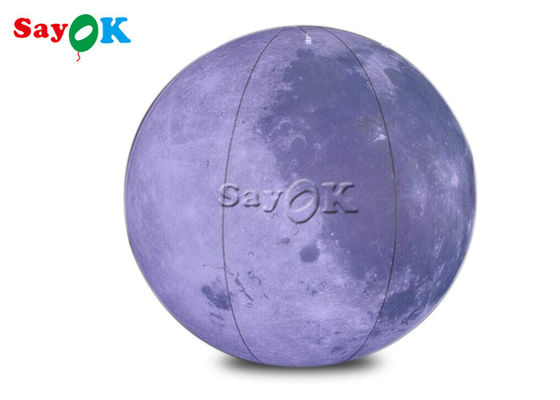 il gigante del PVC 6.6ft di 0.2mm ha condotto il pallone gonfiabile della luce di luna per la decorazione della fase di tema dello spazio
