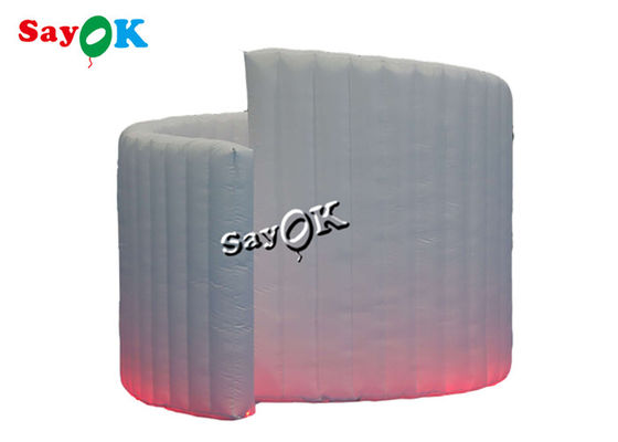 Aeratore interno del partito delle decorazioni 3m di forma della foto della cabina del contesto gonfiabile a spirale bianco 10ft gonfiabile della parete