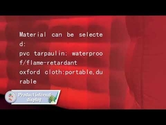 6.5m 21ft Party Event Inflatable Dome Square Marquee Tent With LED Lights