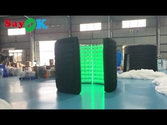 La parete curva il nero gonfiabile della parete della cabina della foto della fabbrica ha condotto la cabina della foto