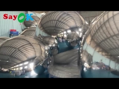 Pallone gonfiabile dello specchio della sfera del PVC della palla della decorazione riflettente gonfiabile variopinta di Natale
