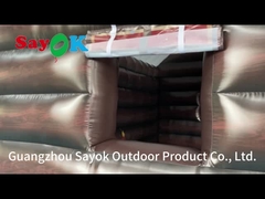 Luci giganti Casa di Natale gonfiabile Casa di Babbo Natale gonfiabile In vendita