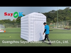 Tenda di yoga a cupola gonfiabile bianca per la casa Tenda di yoga all'aperto Sala di yoga portatile personale