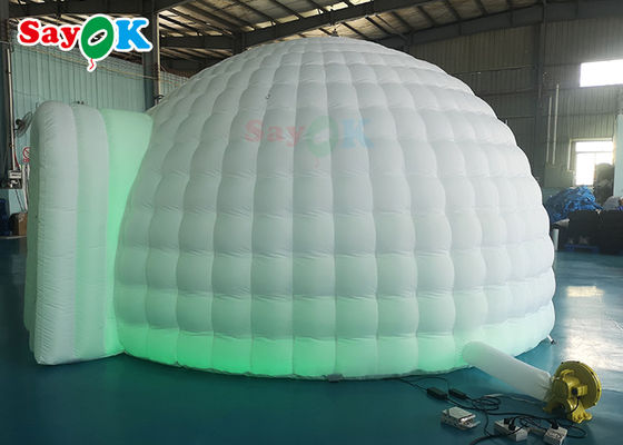 Tenda gonfiabile per esterni 6x5x3,2m Tenda gonfiabile a cupola bianca pura con luci a LED