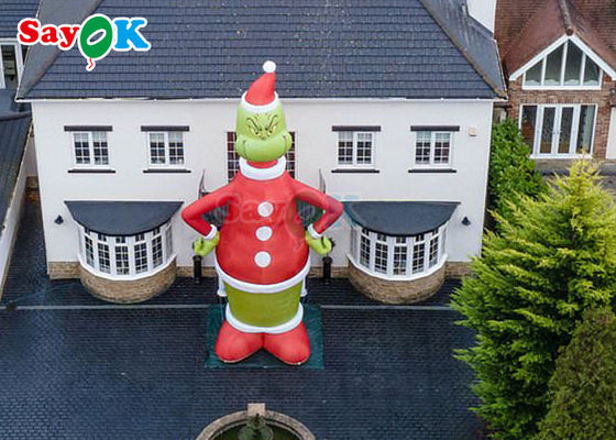 Palloni gonfiabili per personaggi Pubblicità Grinch gonfiabile 9m 30ft Grande Decorazioni natalizie di Babbo Natale Cartone animato
