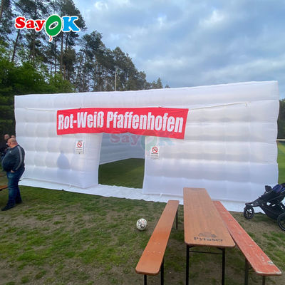 8m Grande cubo Air Tents LED 80 Persone Festa Evento Tenda gonfiabile con ventilatore