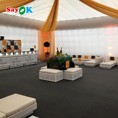 8m Grande cubo Air Tents LED 80 Persone Festa Evento Tenda gonfiabile con ventilatore