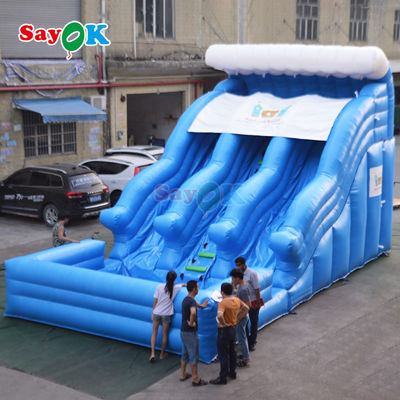 Scivolo d'acqua gonfiabile gigante scivolo d'acqua gonfiabile per adulti piscina gonfiabile con scivolo