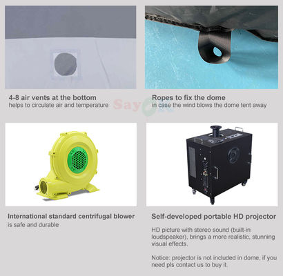 6m Inflatable Planetarium Dome Tent with Customized Color, Professional Projection Fabric, and Durable Oxford Fabric