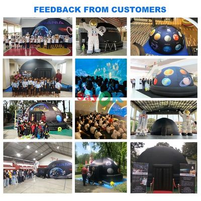 7m Diameter Inflatable Planetarium Dome with Free 3D Design and Emergency Escape Feature