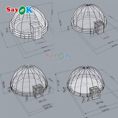 Sayok Digital Printing Portable Inflatable Planetarium Dome con proiettore per la scuola all'aperto