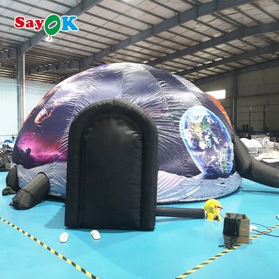 Cupola Planetario Gonfiabile Sayok con Ingresso per Sedia a Rotelle Tenda di Proiezione Mobile per Scuole all'aperto
