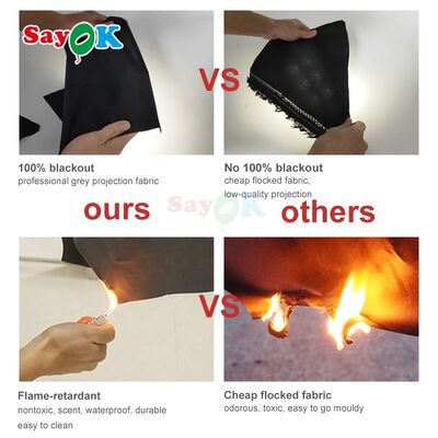 Sayok 100% ignifuge, con blackout, portabile, con una cupola gonfiabile per le scuole