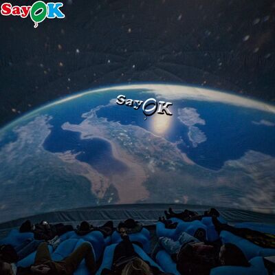 Tenda a cupola gonfiabile per proiezione nera Tenda cinema Planetario mobile per la scuola