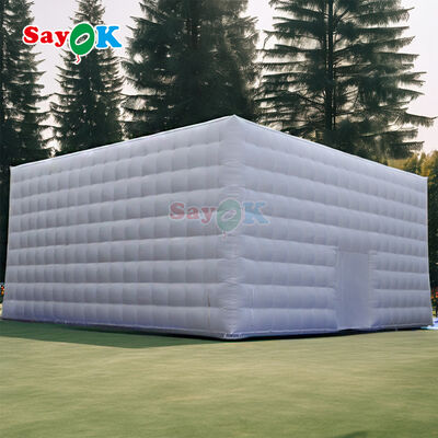 Sayok Customized 100 Persone Bianco Oxford Tessuto Cubo Evento Tende LED Partita gonfiabile Tenda in vendita