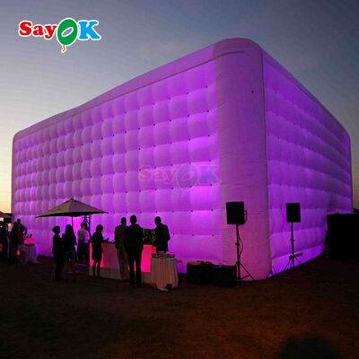 Sayok Guangzhou Tenda gonfiabile a cubo bianco gigante personalizzata per eventi all'aria aperta matrimonio 200 persone