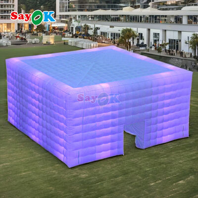 Sayok Guangzhou Tenda gonfiabile a cubo bianco gigante personalizzata per eventi all'aria aperta matrimonio 200 persone