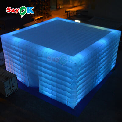 Sayok Free 3D Design Oxford Cloth 10x10m Grande Cubo Evento Esterno Festa Tenda gonfiabile con luce a LED e soffiatore
