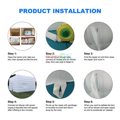 Sayok Customized Modern Big Outdoor Events Feste di nozze Tende di festa LED gonfiabile grande tenda per 100 persone