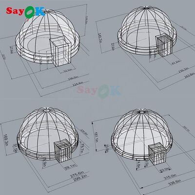 Sayok Scuola di Astronomia Tenda Gonfiabile per Proiezione Planetario Tenda Gonfiabile Planetario Cupola