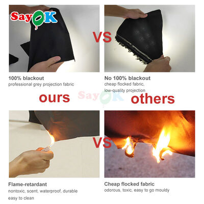 SAYOK 100% Blackout Fire-Retardant Inflatable Planetarium Dome con Free 3D Design per scuole ed eventi