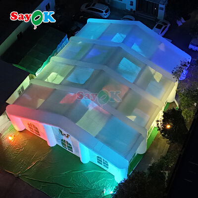 Tenda gonfiabile gigante da esterno resistente alle intemperie con illuminazione a LED per eventi da 300 persone