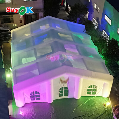Tenda gonfiabile gigante da esterno resistente alle intemperie con illuminazione a LED per eventi da 300 persone