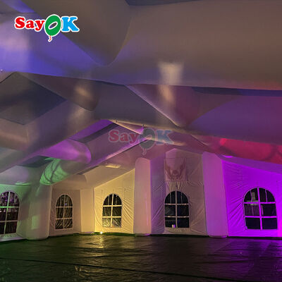 Tenda gonfiabile gigante da esterno resistente alle intemperie con illuminazione a LED per eventi da 300 persone