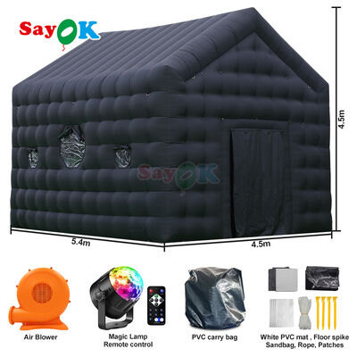 Tenda gonfiabile portatile per discoteca con tessuto Oxford impermeabile, illuminazione a LED personalizzabile e montaggio rapido per eventi all'aperto