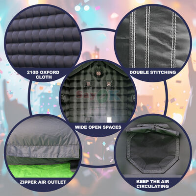 Tenda gonfiabile portatile per discoteca con tessuto Oxford impermeabile, illuminazione a LED personalizzabile e montaggio rapido per eventi all'aperto