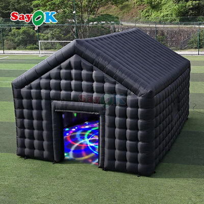 Tenda da discoteca gonfiabile nera 8m x 6m x 5mH, tenda da discoteca portatile, impermeabile, resistente ai raggi UV per eventi all'aperto