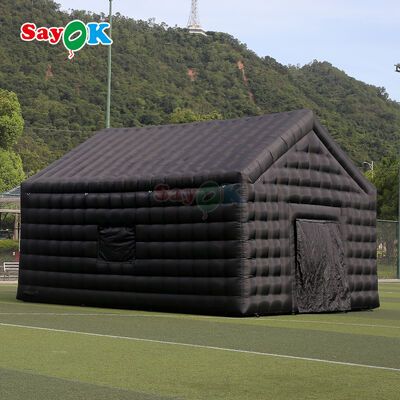 Tenda da discoteca gonfiabile nera 8m x 6m x 5mH, tenda da discoteca portatile, impermeabile, resistente ai raggi UV per eventi all'aperto