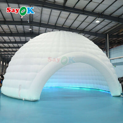 Illuminazione a LED Tenda a cupola gonfiabile impermeabile con dimensioni personalizzabili per eventi all'aria aperta