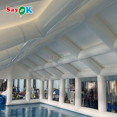 Tenda gonfiabile in PVC personalizzata ermetica per feste in piscina ed eventi all'aperto con materiale ignifugo