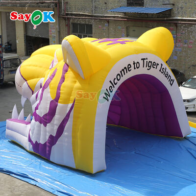 Tenda a galleria gonfiabile portatile impermeabile ai raggi UV per eventi di calcio e sport all'aperto